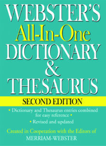 Webster's All-In-One Dictionary and Thesaurus book cover