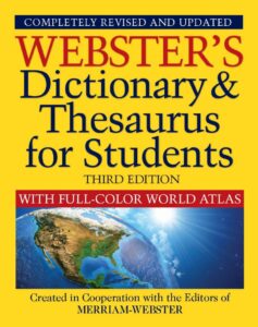 Webster's Dictionary and Thesaurus for Students book cover